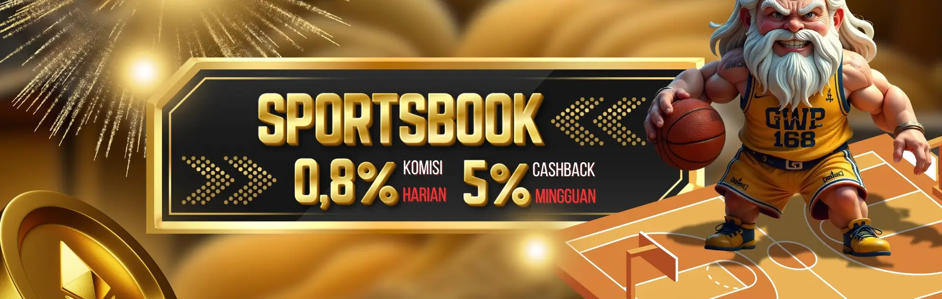 KOMISI HARIAN + CASH BACK MINGGUAN SPORTSBOOK